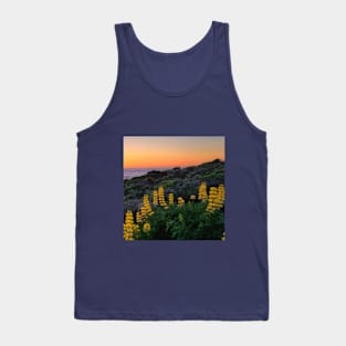 Sunset with yellow lupins Tank Top